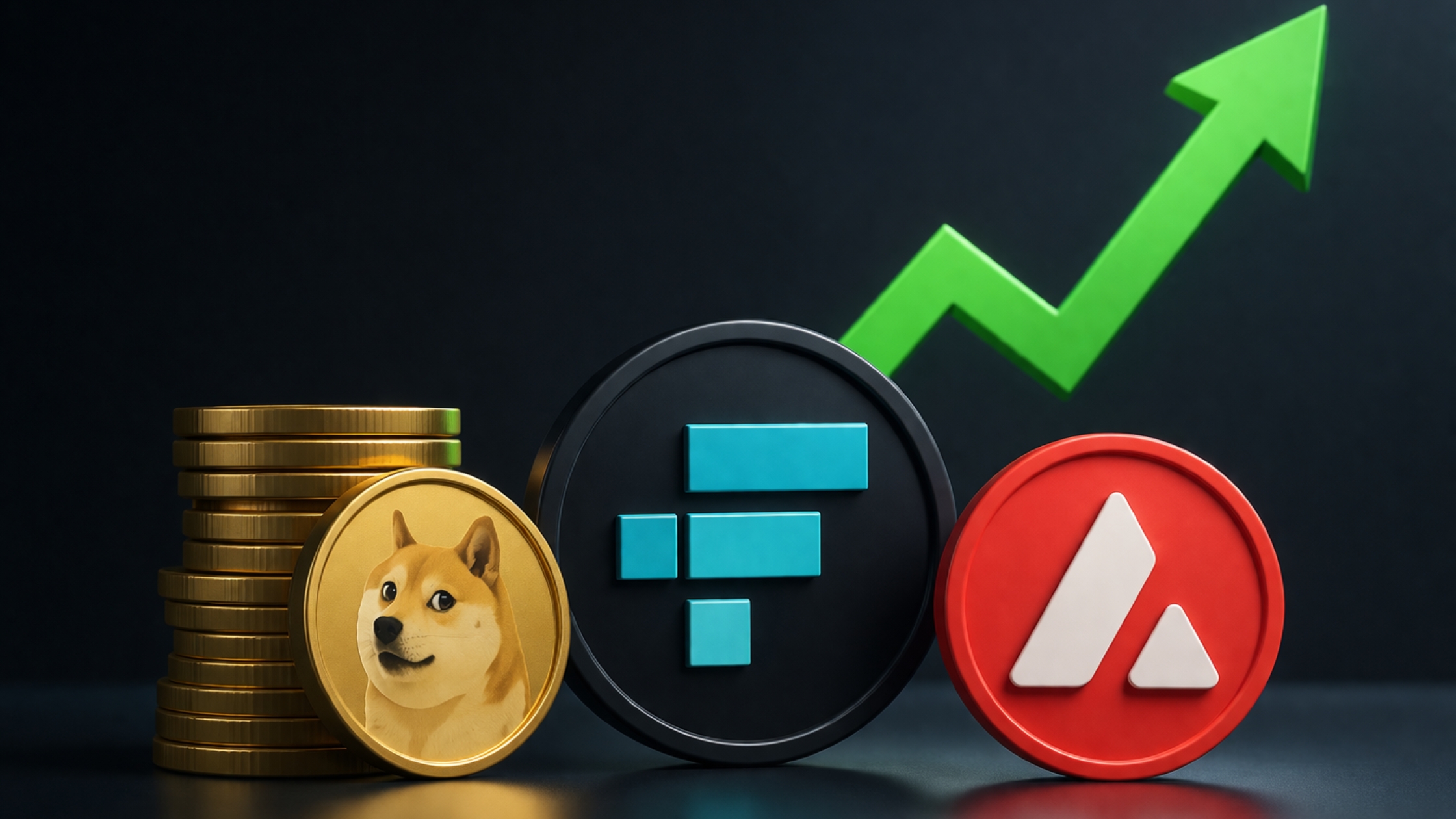DOGE Rallies and AVAX Holds Support