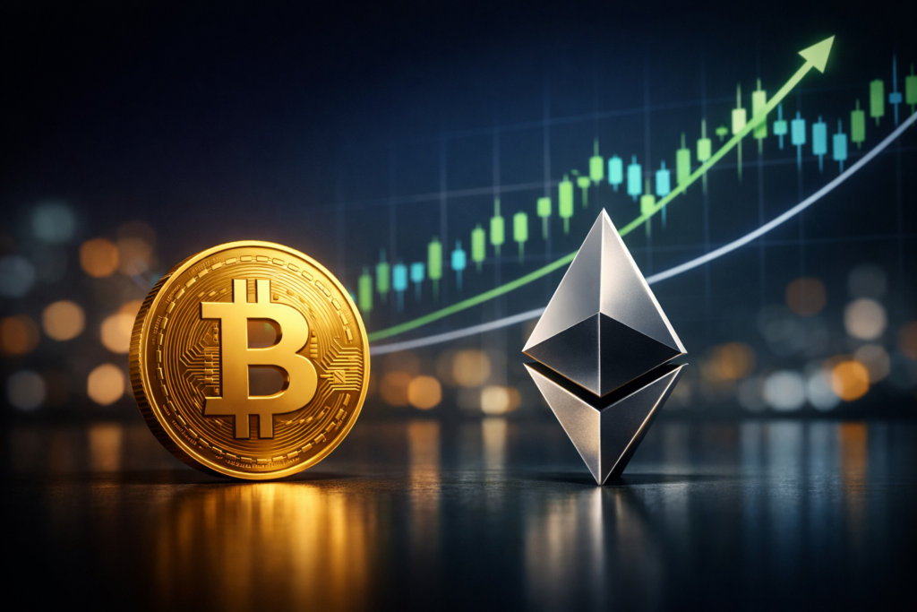Bitcoin and Ethereum Prices Rise