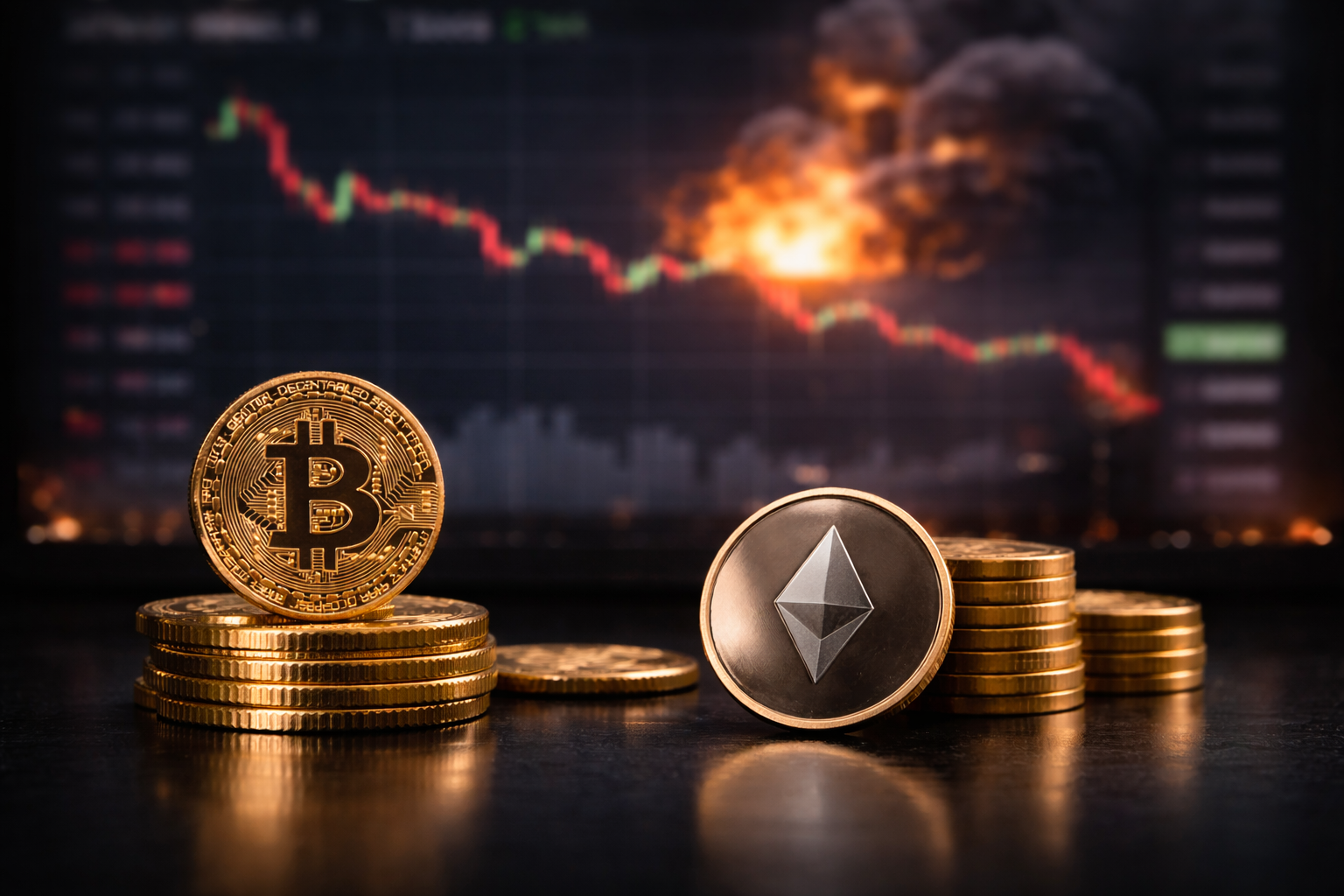 Bitcoin and Altcoins Fall