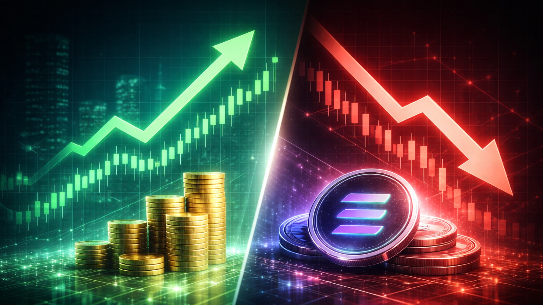 Stocks Rise as Solana Drops