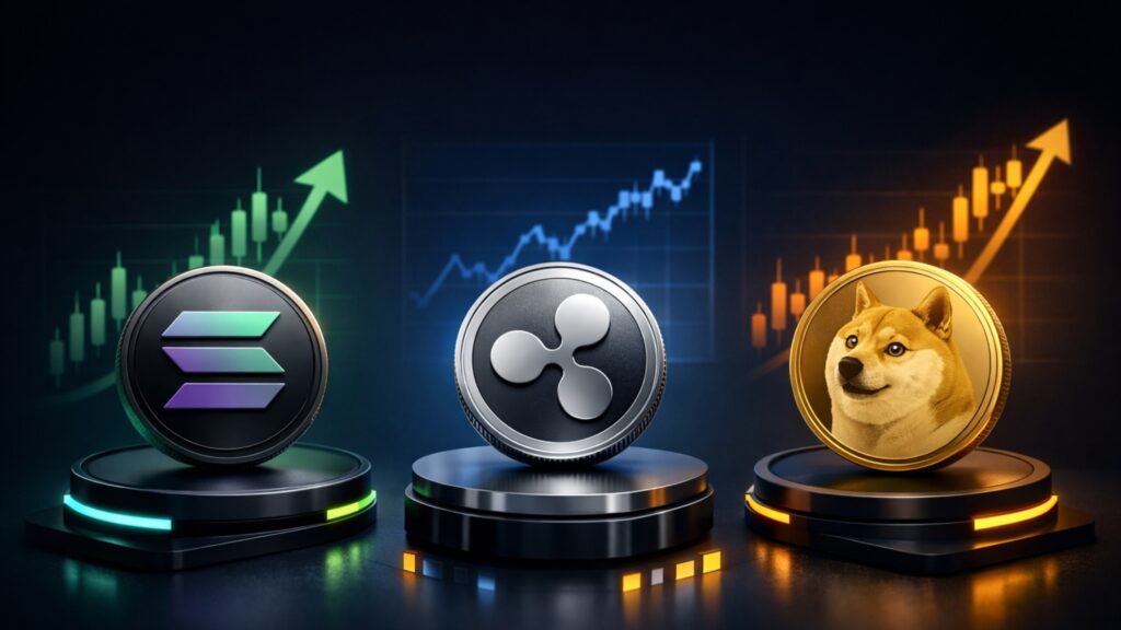 Crypto Price Outlook SOL XRP DOGE