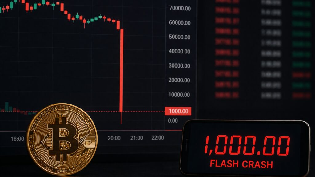 Bitcoin Flash Crashes to $1,000