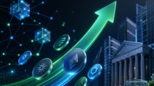 Cryptocurrency market recovery illustration