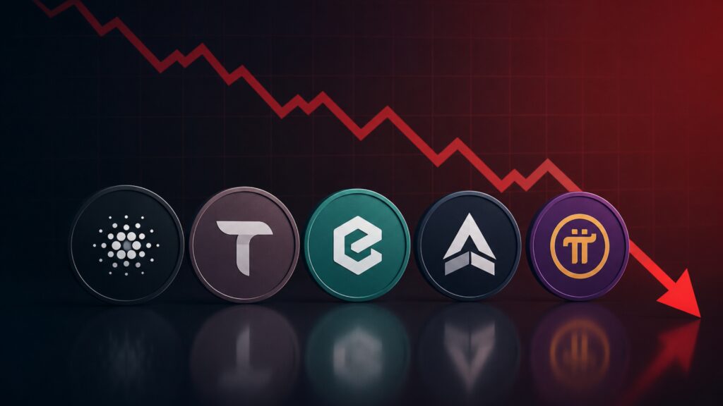 Crypto tokens falling sharply