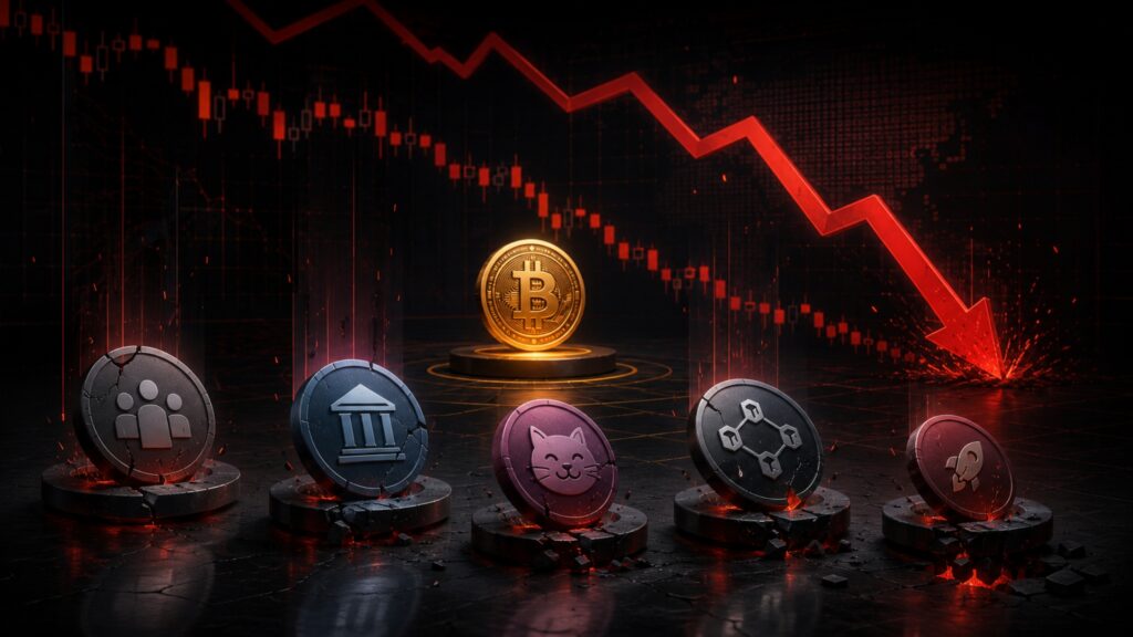 Crypto tokens falling sharply