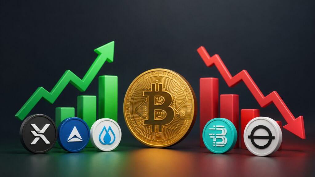 Crypto gainers and losers today 
