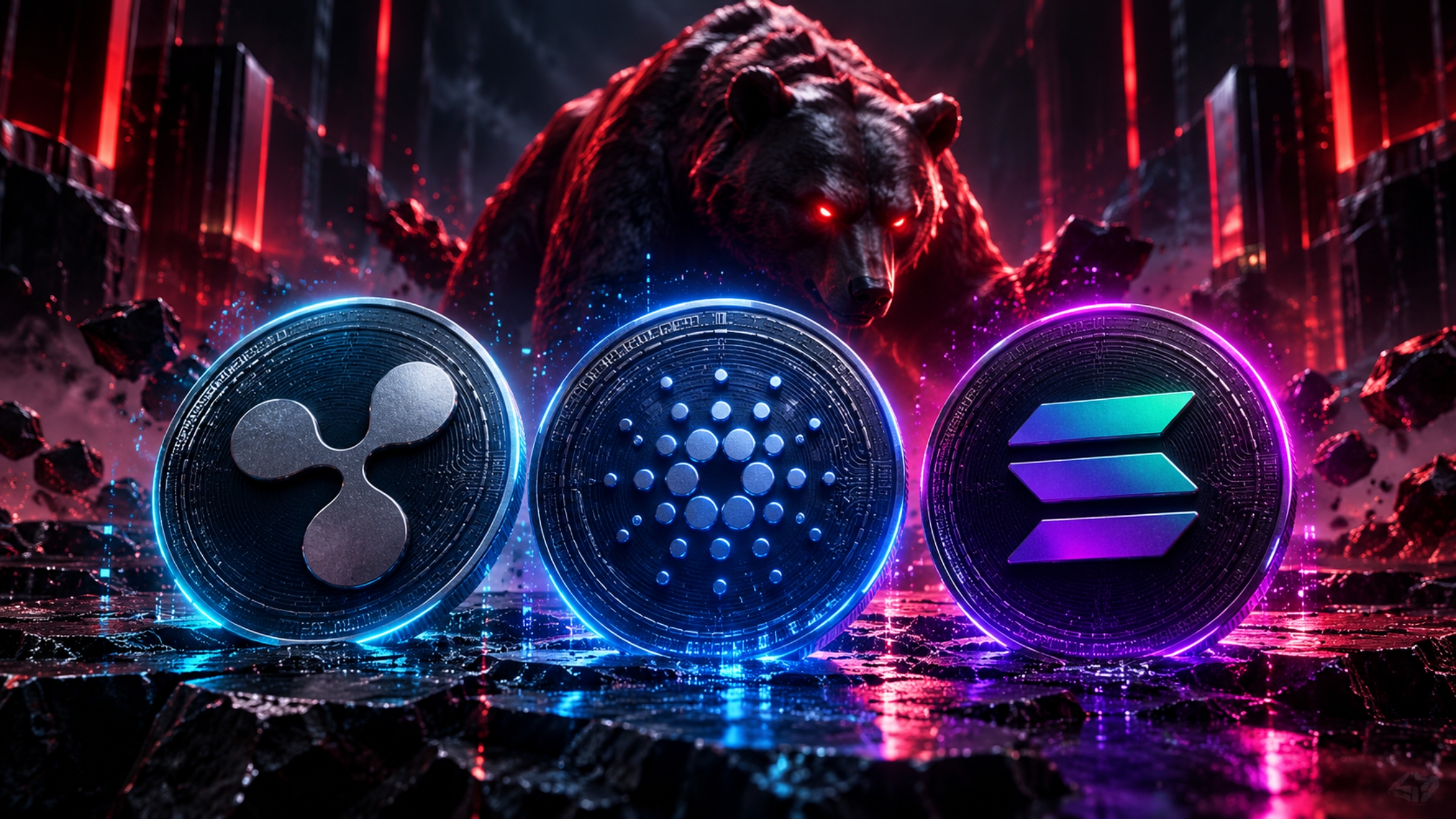 Major altcoins under pressure