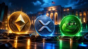 Ethereum XRP Pepeto coins before Fed speech