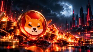 Shiba Inu coin with burning tokens