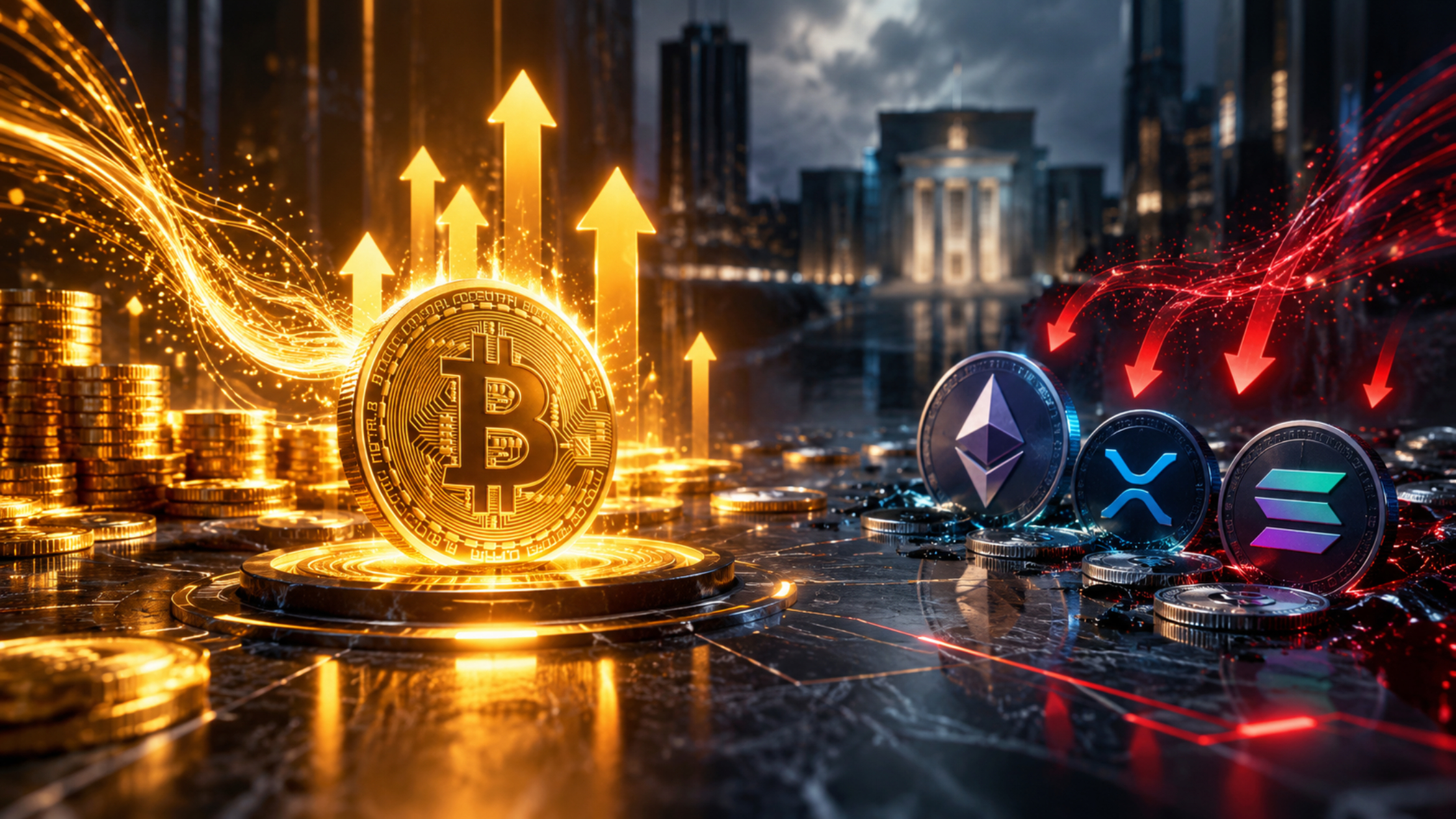 Bitcoin rises as altcoin funds decline