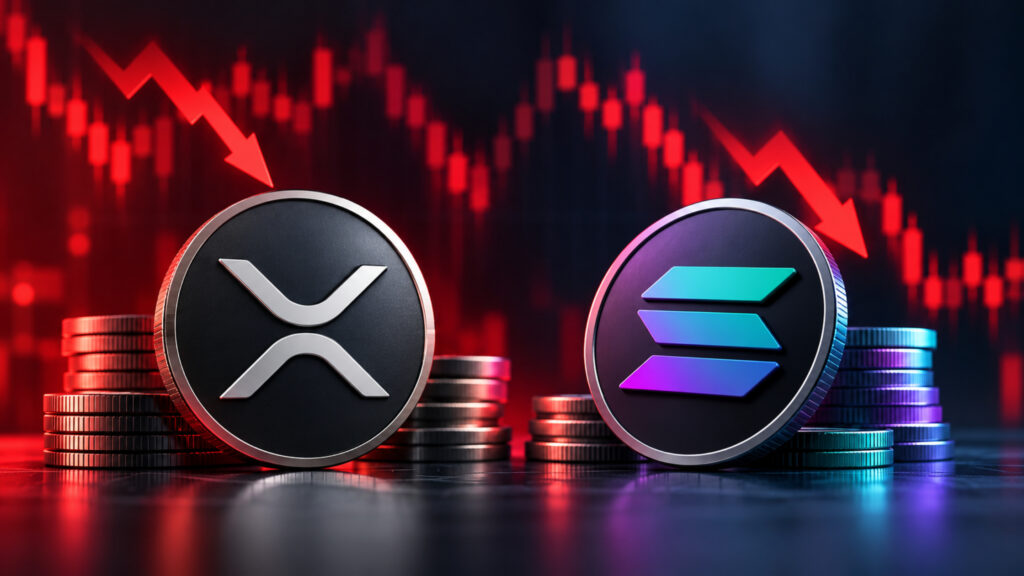 XRP and Solana coins face declining investment