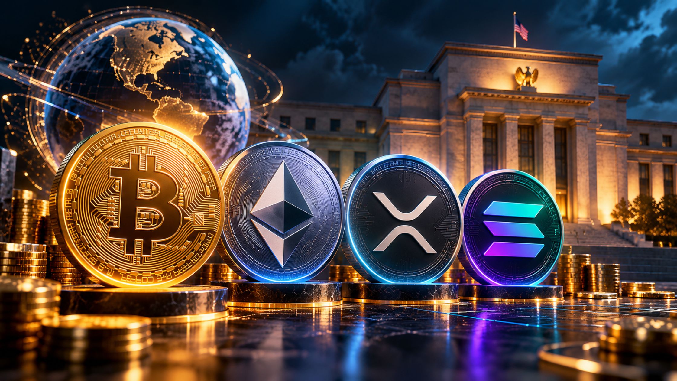 Bitcoin Ethereum XRP Solana ETF market