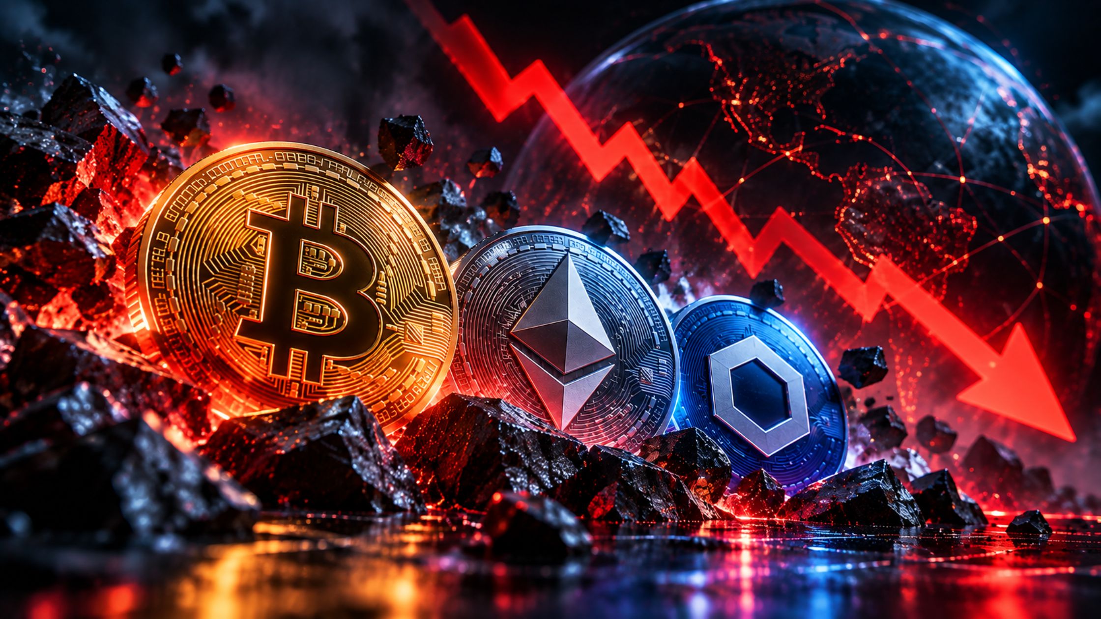 Bitcoin Ethereum prices slide amid pressure