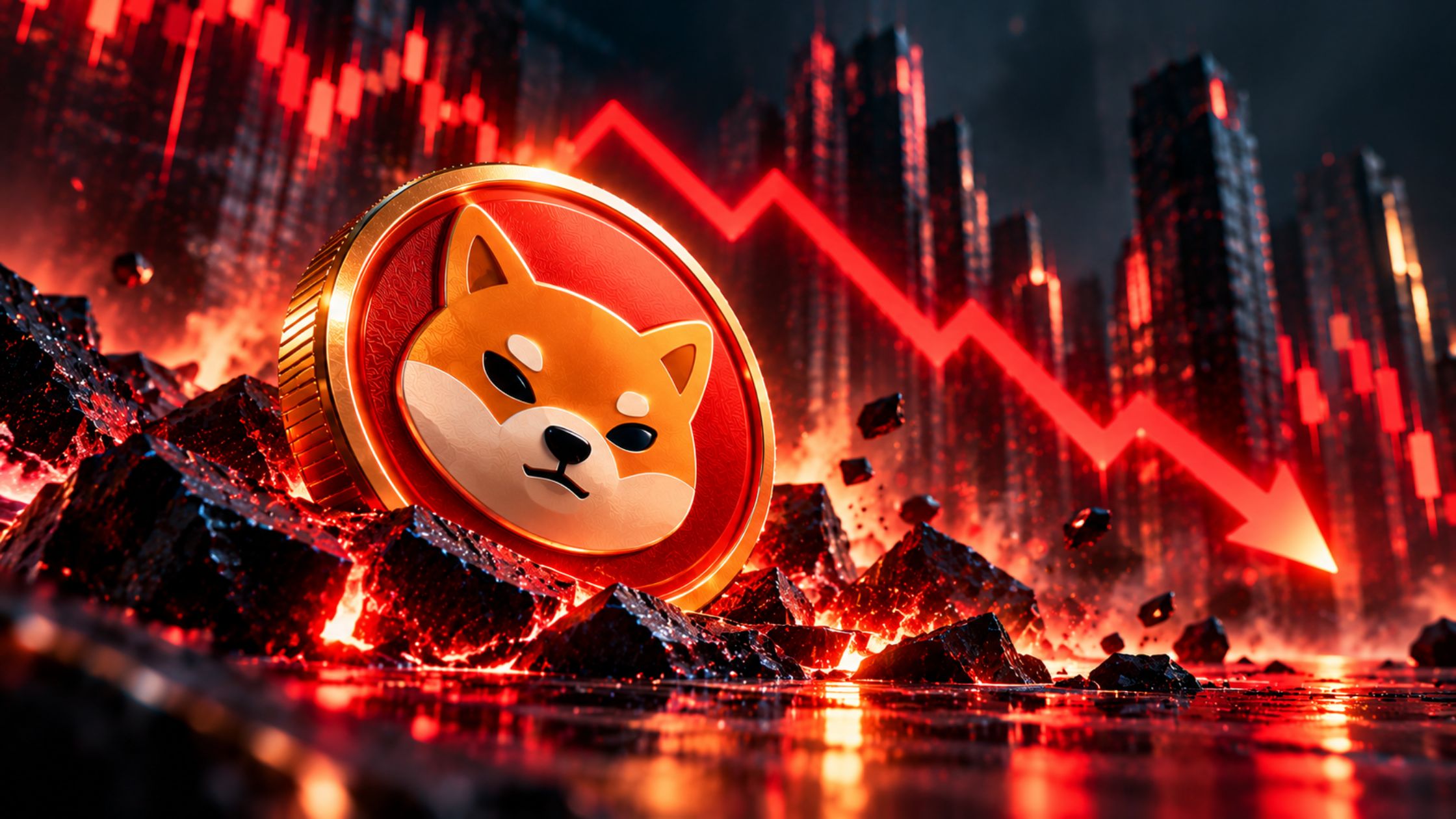 SHIB coin price crash illustration