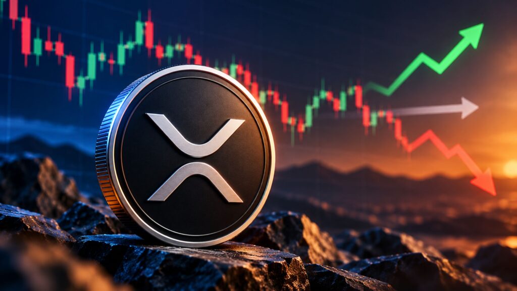 XRP coin showing possible market directions