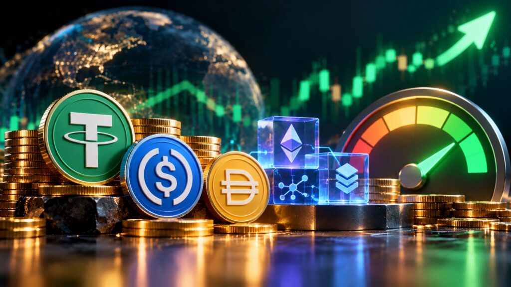 Stablecoins and DeFi showing positive market sentiment